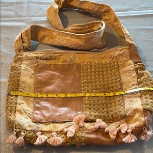 Fabric / leather Shoulder bag by Tati Totes